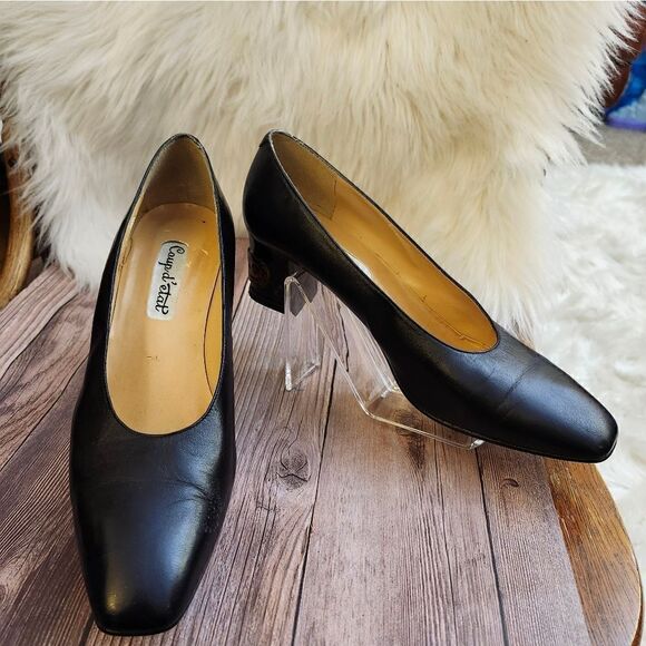 Coupd' etat black leather animal heel pumps narrow 9AA - Picture 12 of 14
